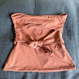 Kookai Strapless Bow Tie Top